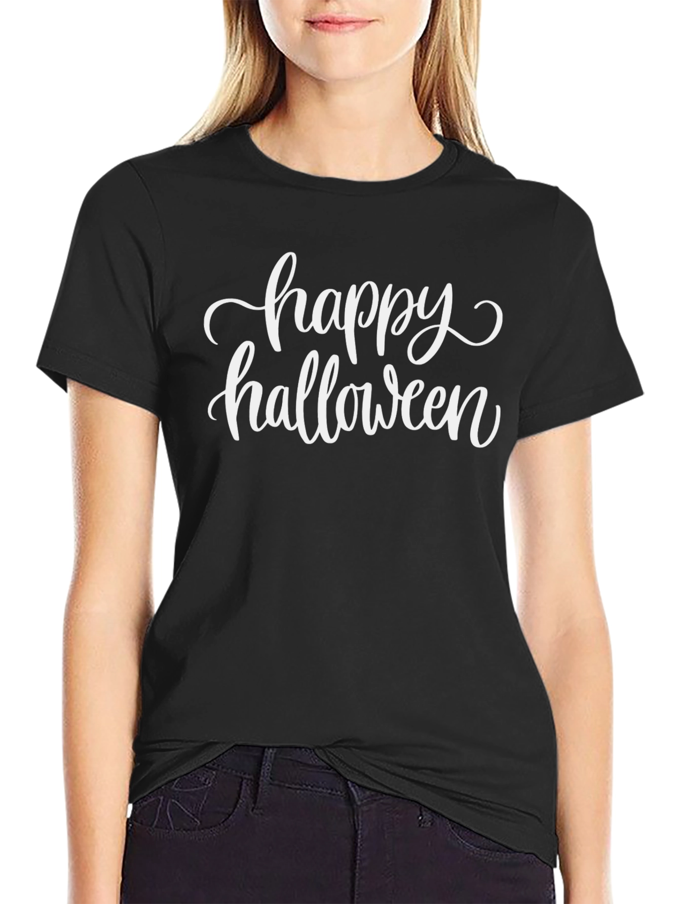 Happy Halloween Graphic Tee - Black Unisex Shirt