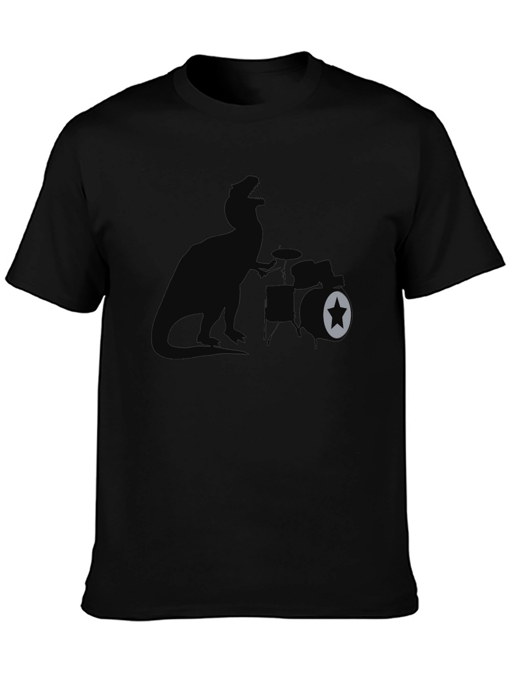 Dino Drummer Graphic Tee - Rock & Roar!