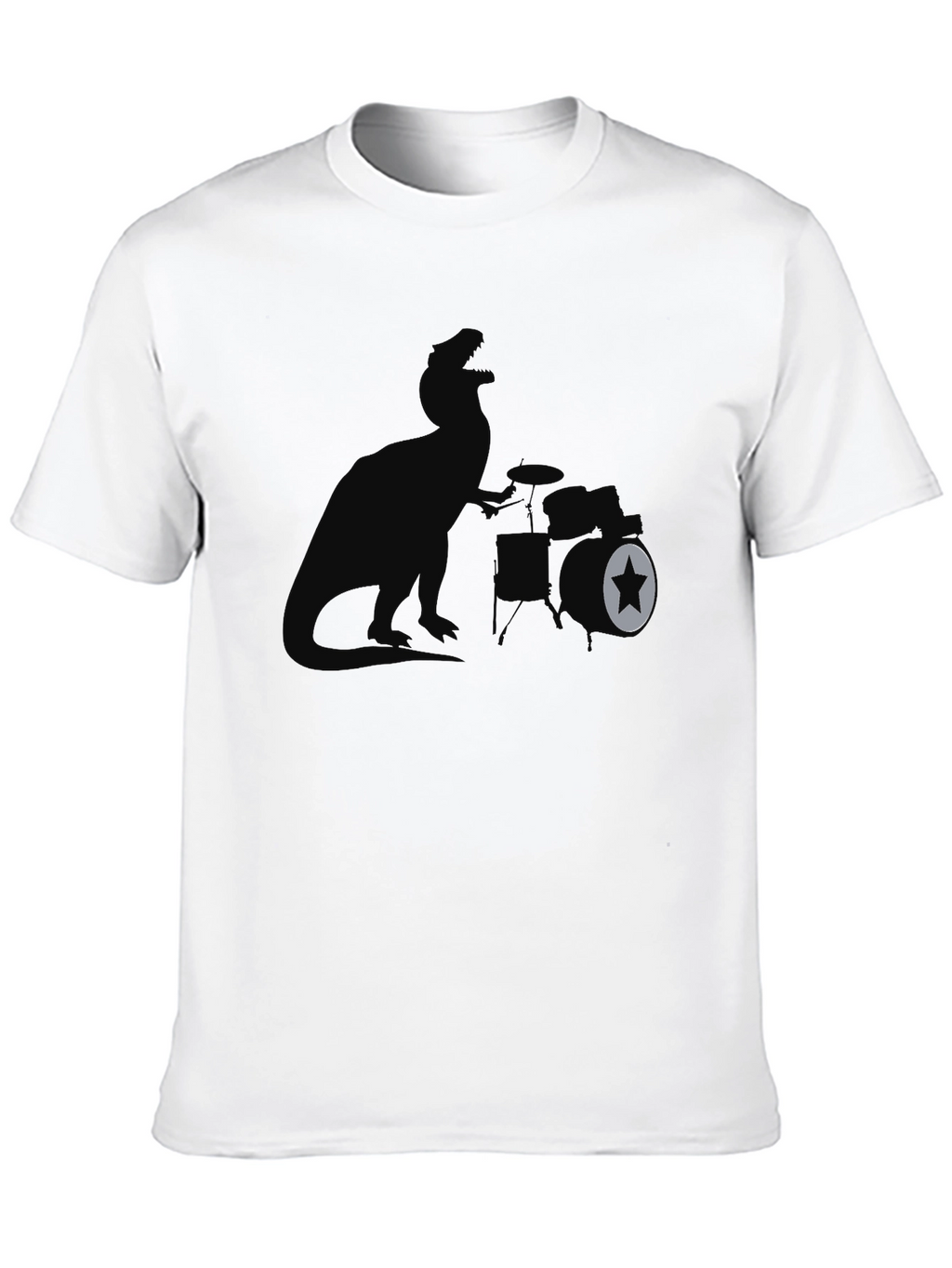 Dino Drummer Graphic Tee - Rock & Roar!