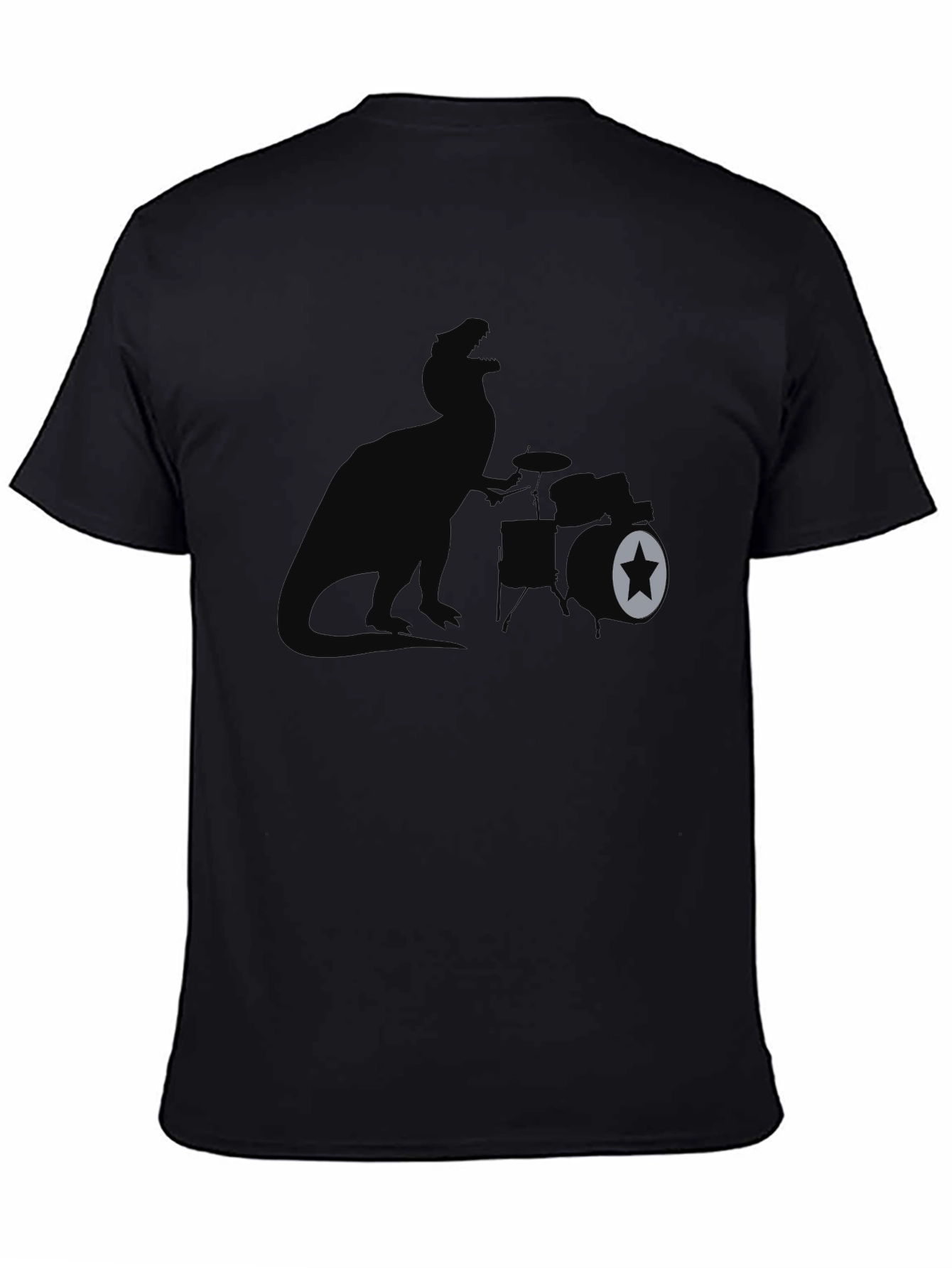 Dino Drummer Graphic Tee - Rock & Roar!
