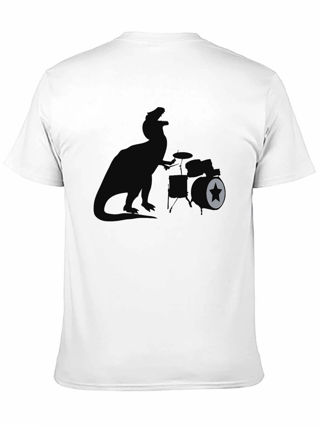 Dino Drummer Graphic Tee - Rock & Roar!