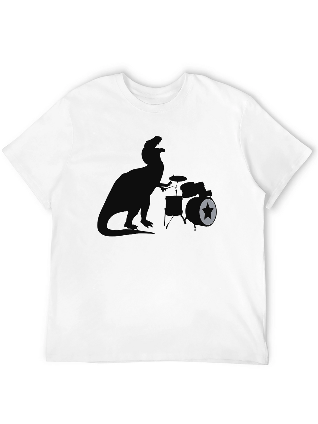 Dino Drummer Graphic Tee - Rock & Roar!