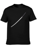 Samurai Sword Graphic Tee - Mens Black T-Shirt