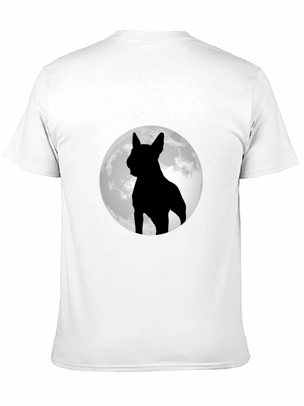 Dog Moon Silhouette Black Graphic Tee