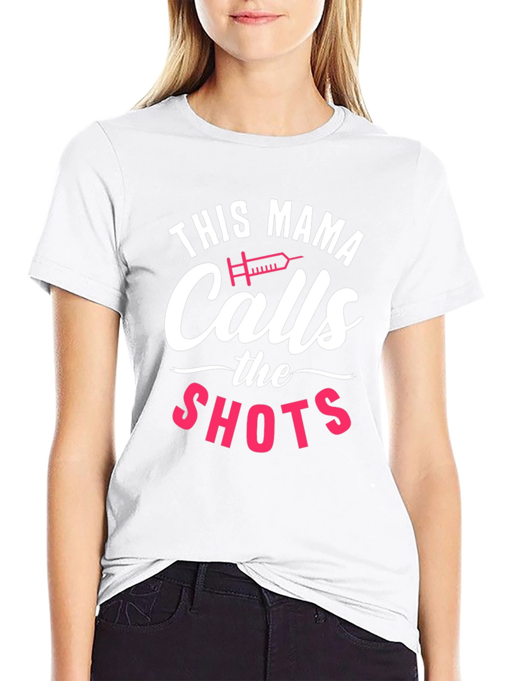 This Mama Calls The Shots Black T-Shirt
