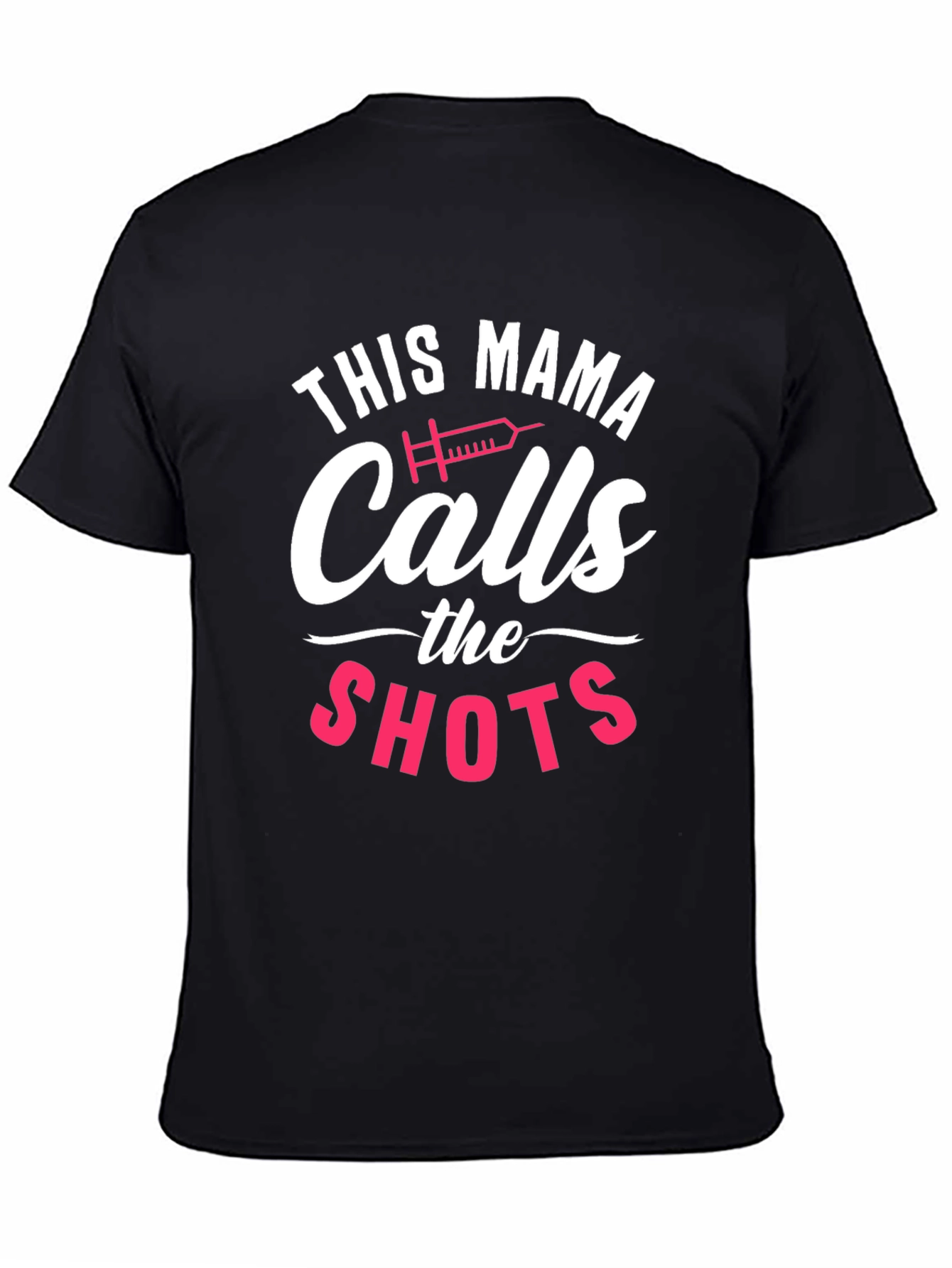 This Mama Calls The Shots Black T-Shirt