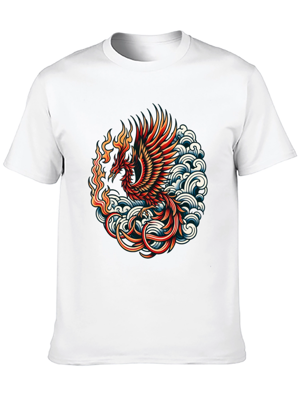 Phoenix Graphic T-Shirt - Black Cotton Blend
