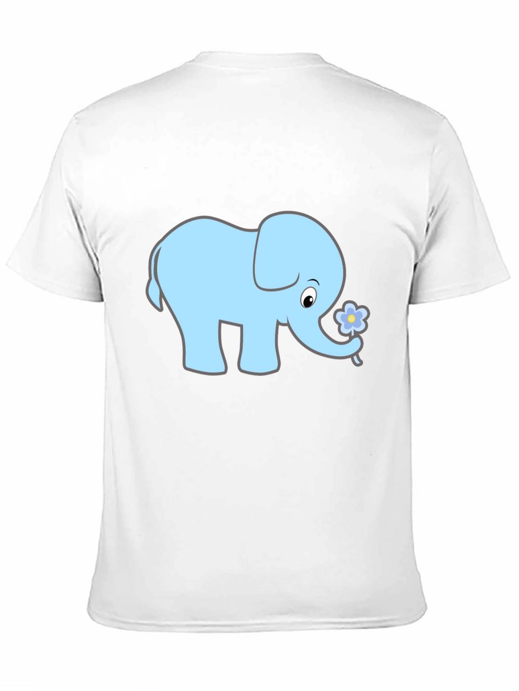 Cute Elephant Graphic Tee - Black