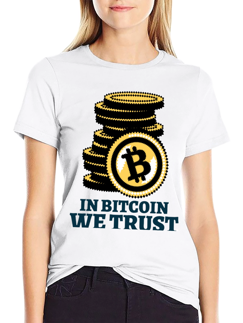 Bitcoin We Trust Black T-Shirt Crypto HODL