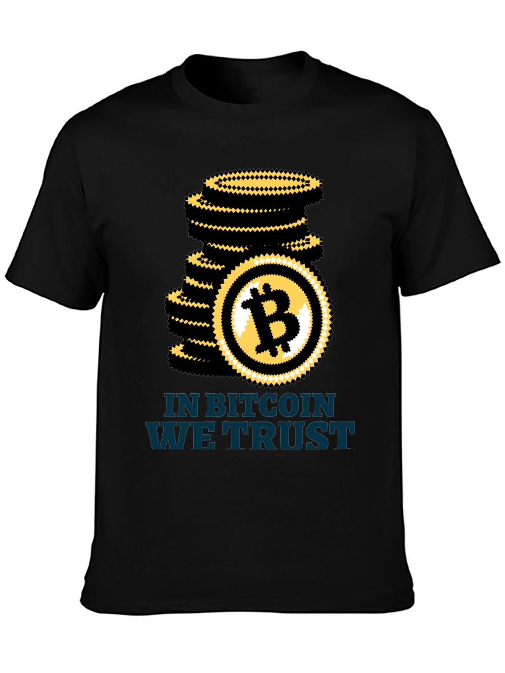Bitcoin We Trust Black T-Shirt Crypto HODL