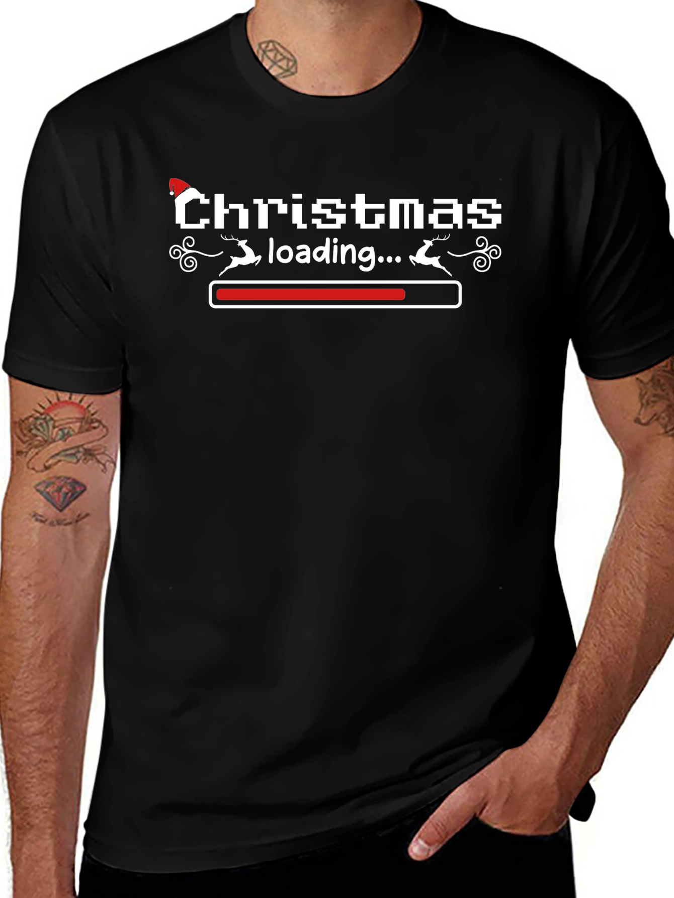Christmas Loading T-Shirt - Holiday Pixel Art Tee