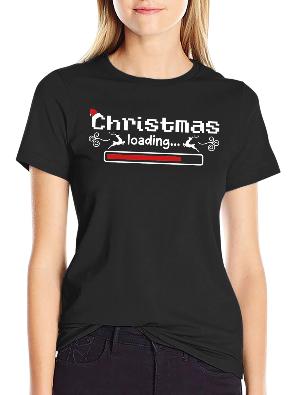 Christmas Loading T-Shirt - Holiday Pixel Art Tee