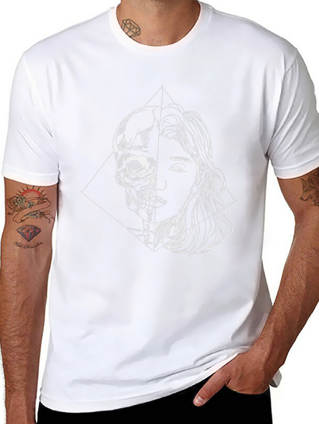 Skull & Beauty Graphic Black Tee