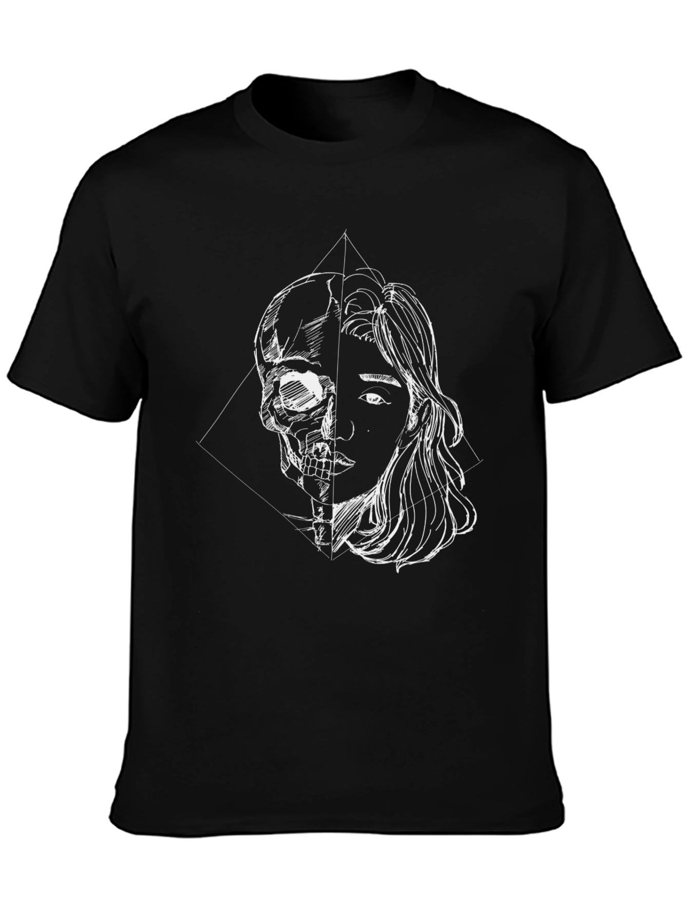 Skull & Beauty Graphic Black Tee