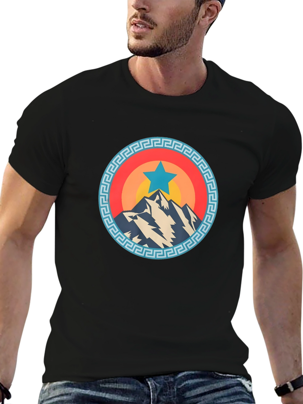 Mountain Star Graphic Tee - Cool Casual Shirt