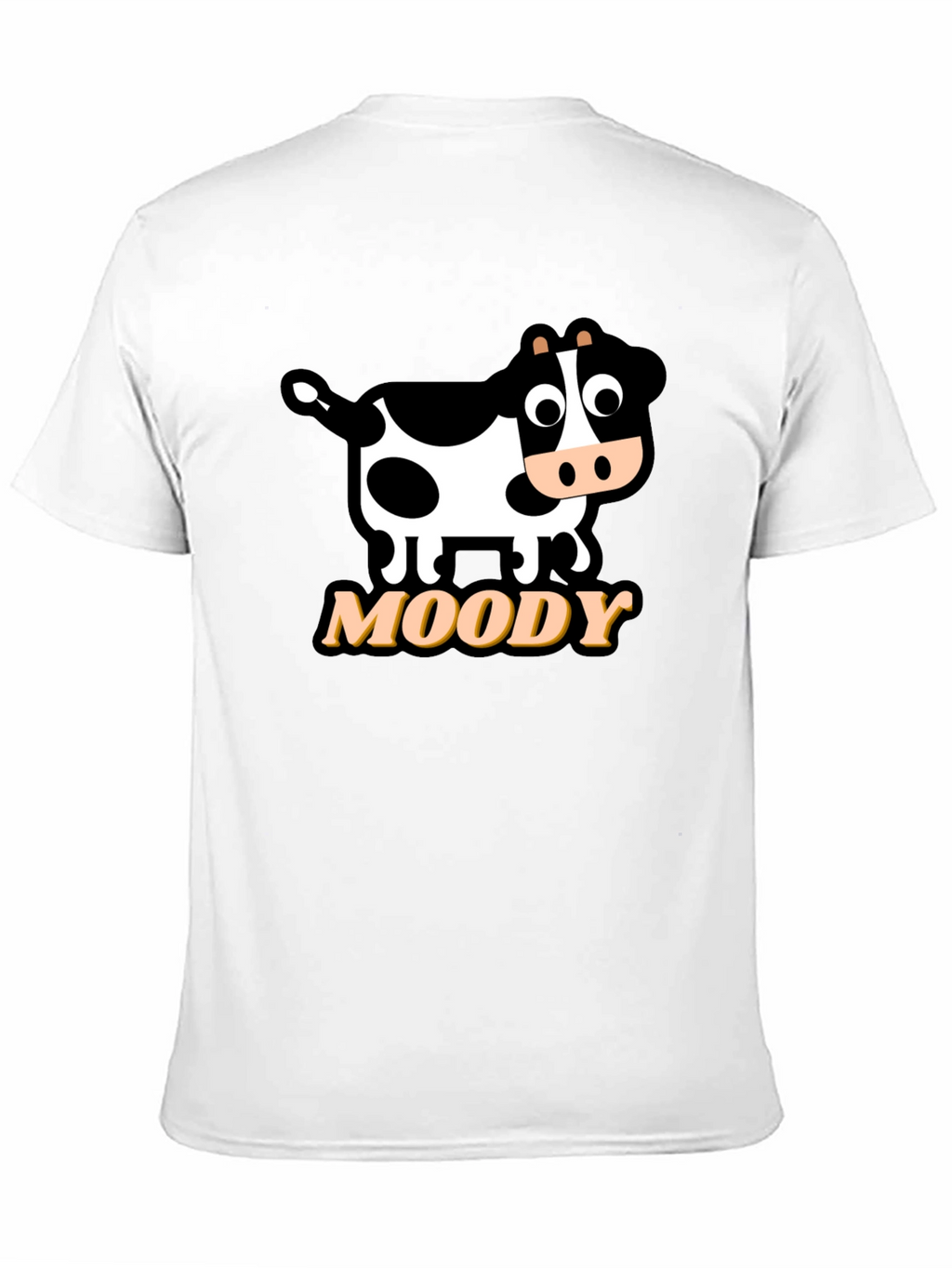 Moody Cow Graphic Tee - Black Cotton T-Shirt