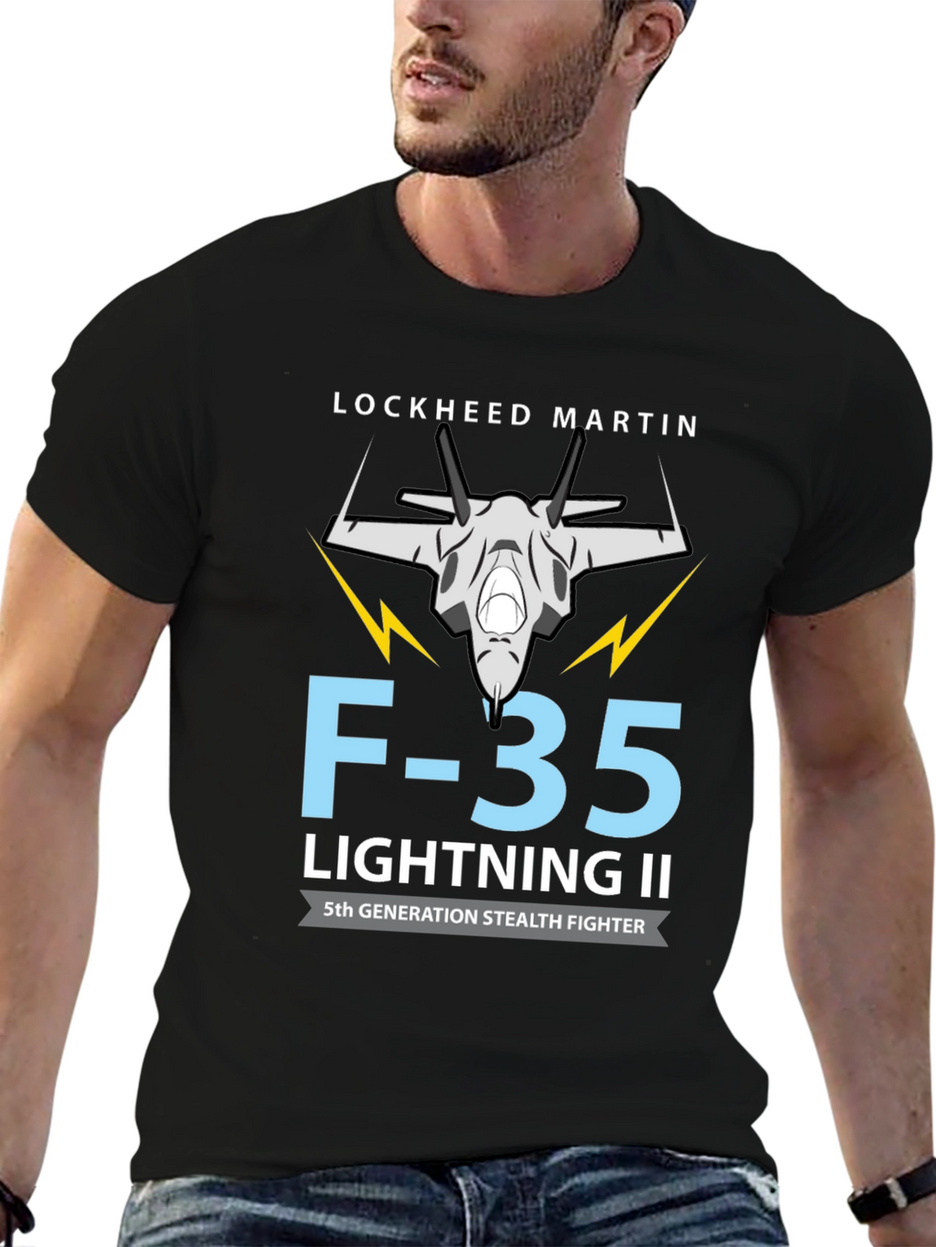 F-35 Lightning II Stealth Fighter Graphic T-Shirt