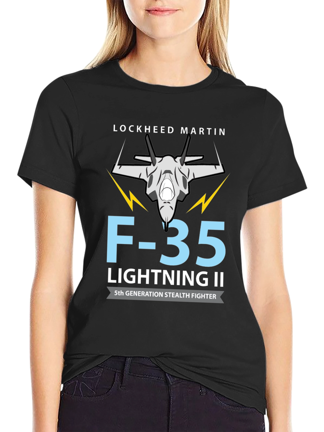 F-35 Lightning II Stealth Fighter Graphic T-Shirt