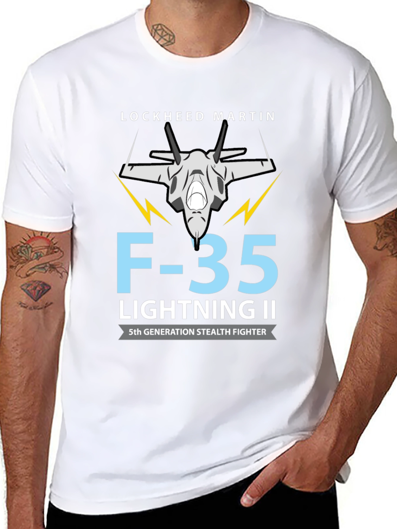 F-35 Lightning II Stealth Fighter Graphic T-Shirt