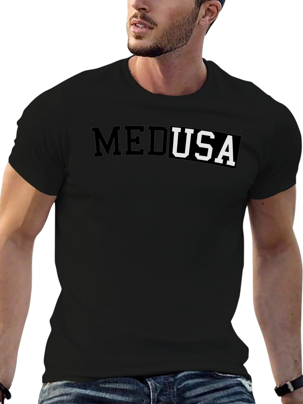 Medusa Black Graphic T-Shirt