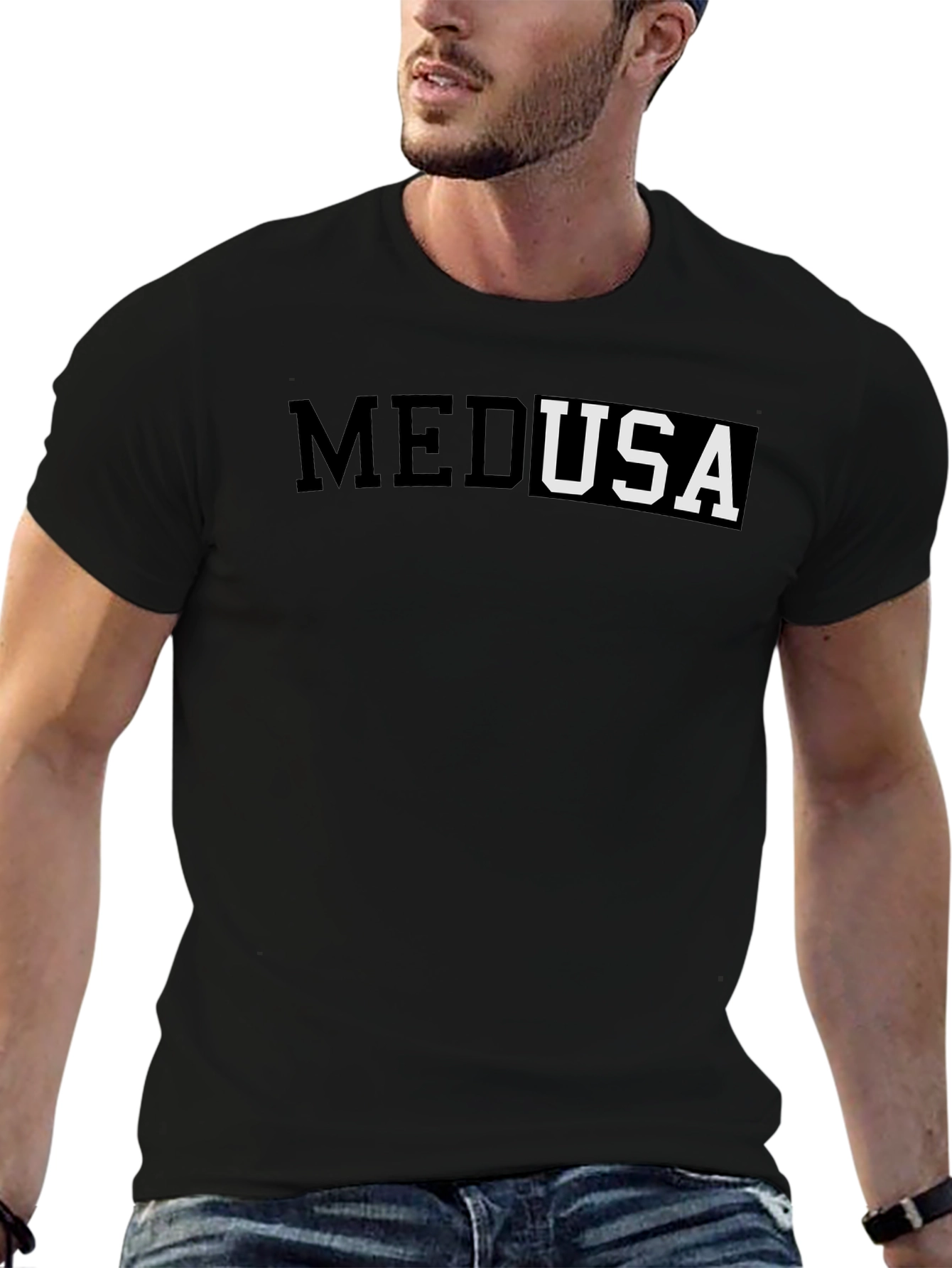Medusa Black Graphic T-Shirt