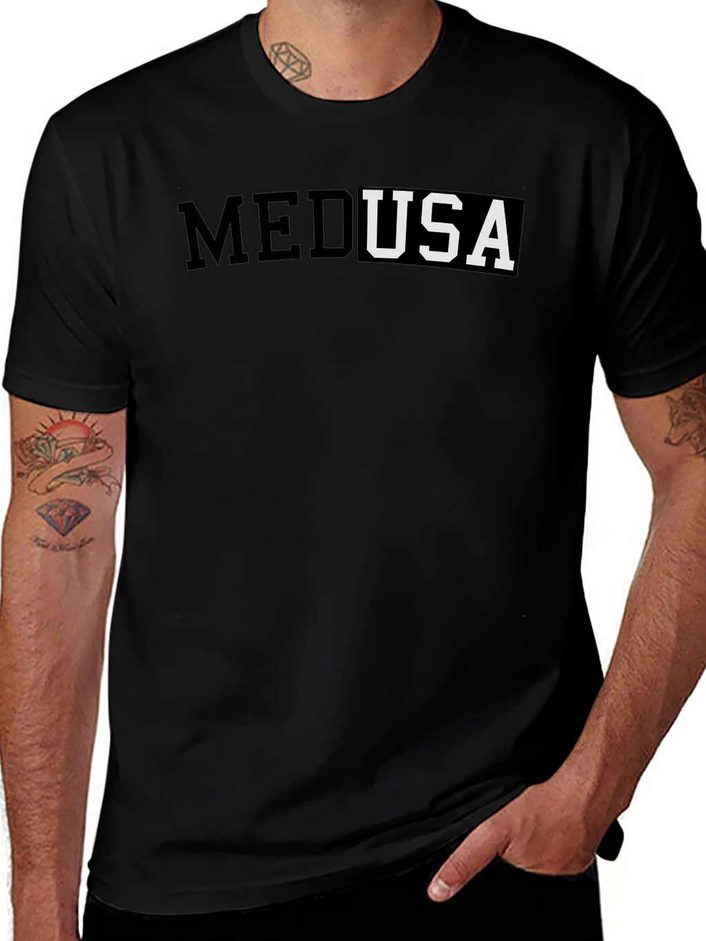 Medusa Black Graphic T-Shirt