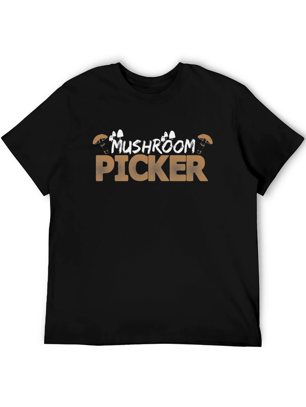 Mushroom Picker Black T-Shirt Novelty
