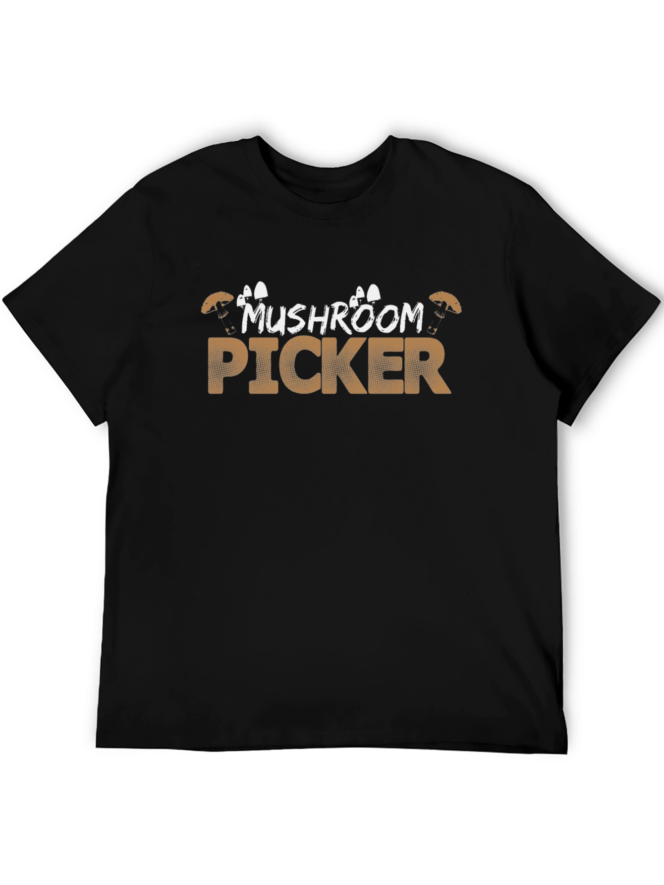 Mushroom Picker Black T-Shirt Novelty