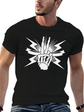 Skeleton Hand Graphic Tee - Black