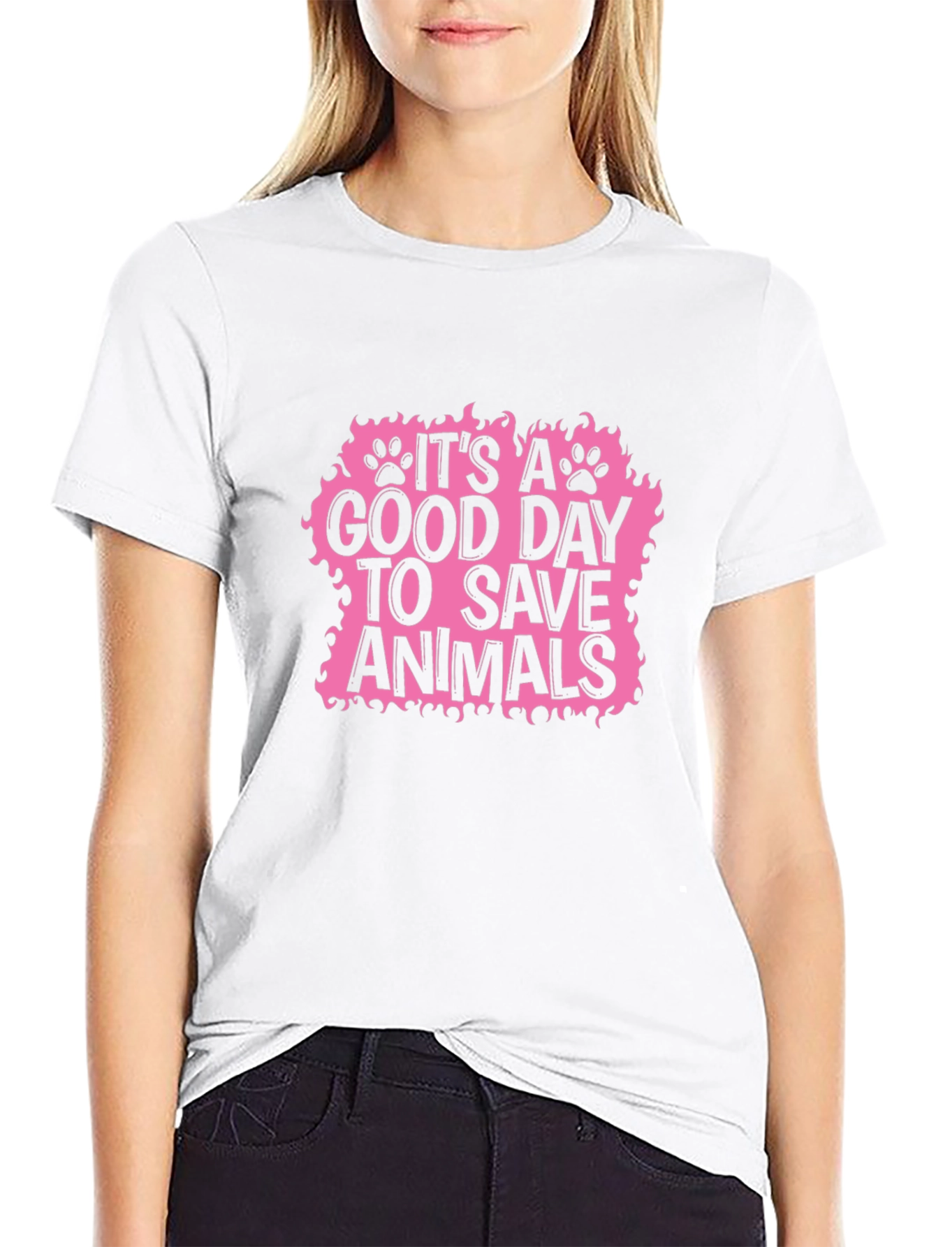 Save Animals Graphic Tee - Black