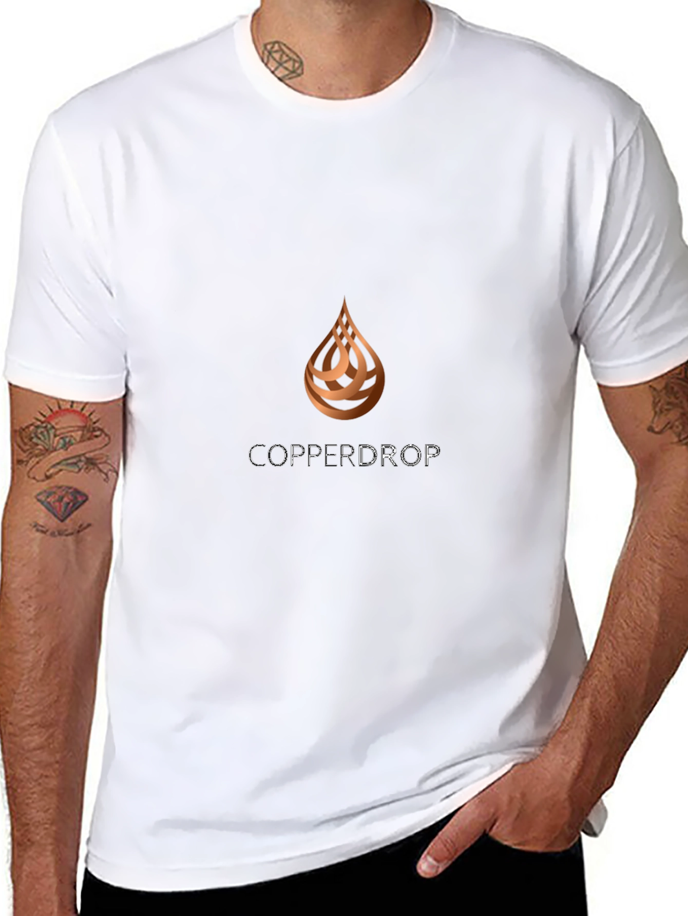 Mens Black Copperdrop Logo T-Shirt