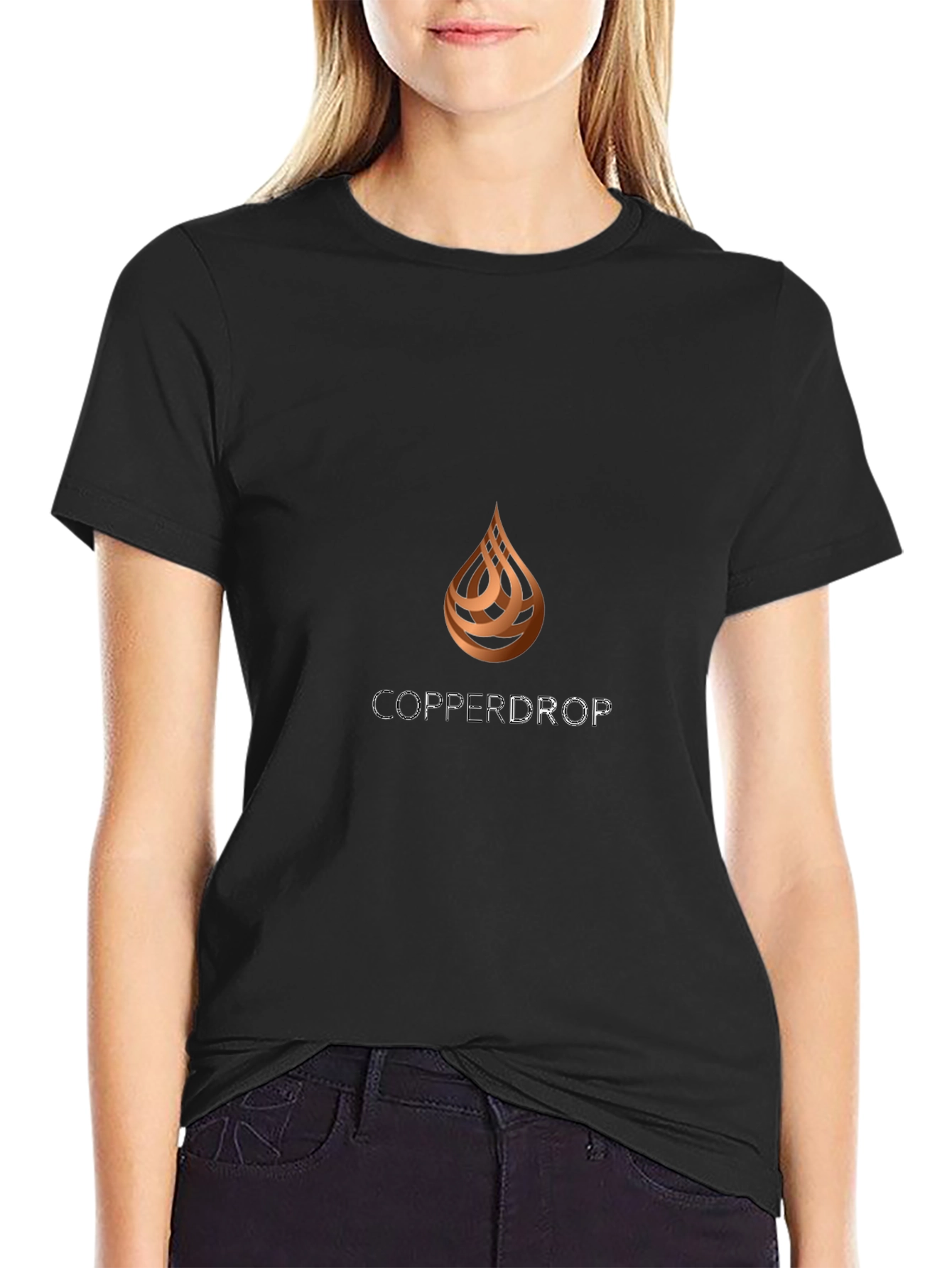 Mens Black Copperdrop Logo T-Shirt
