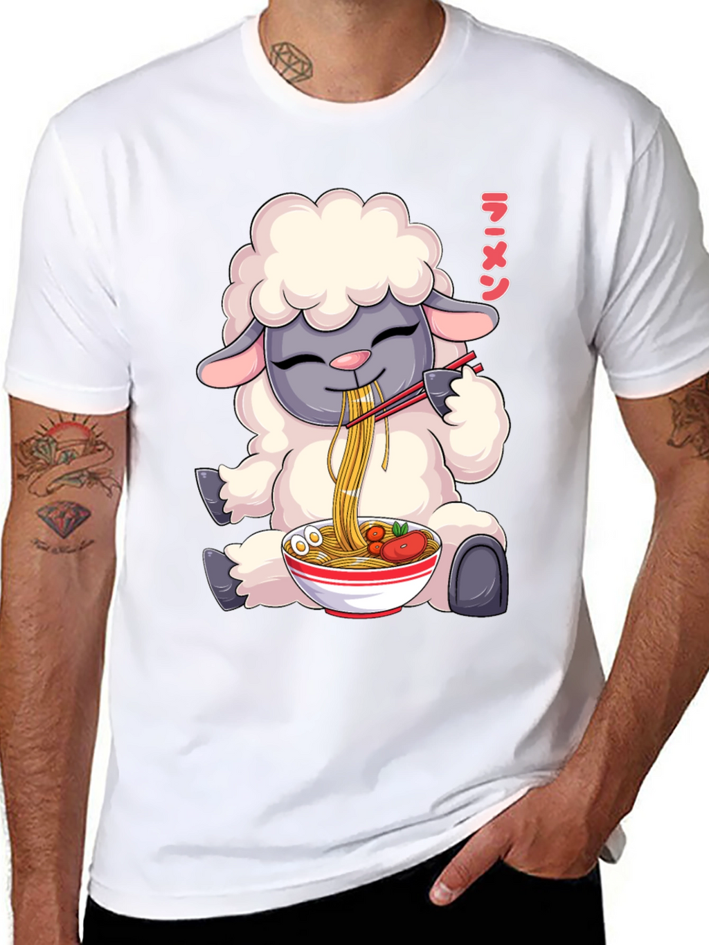 Ramen Loving Sheep T-Shirt