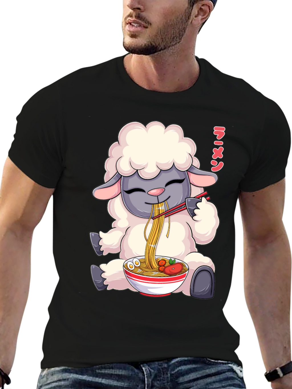 Ramen Loving Sheep T-Shirt