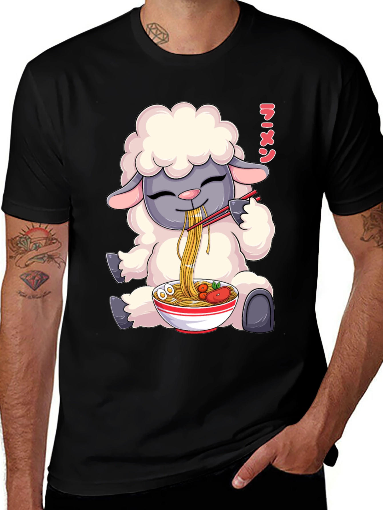 Ramen Loving Sheep T-Shirt