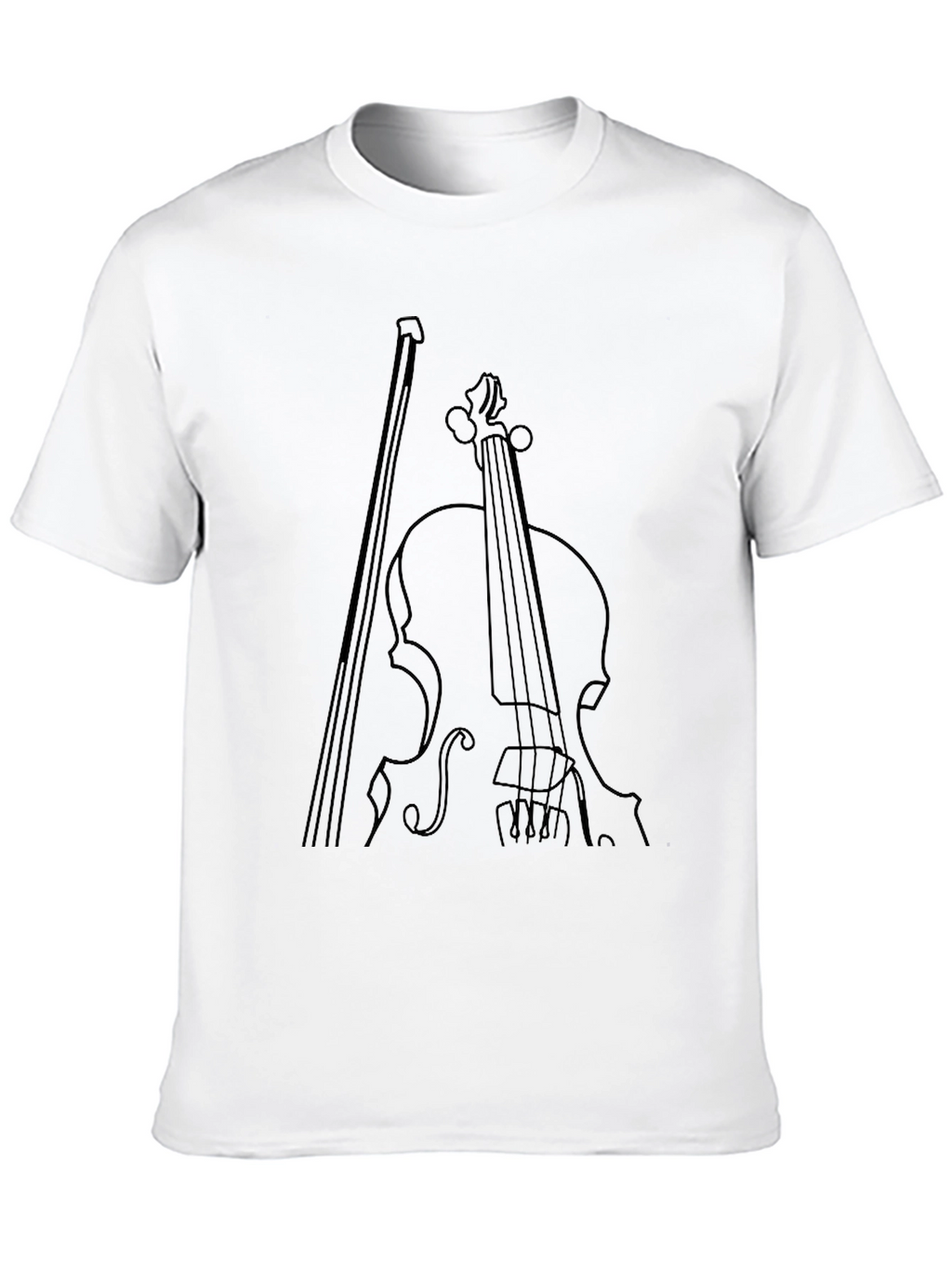 Violin Graphic Tee - Classic Instrument Print