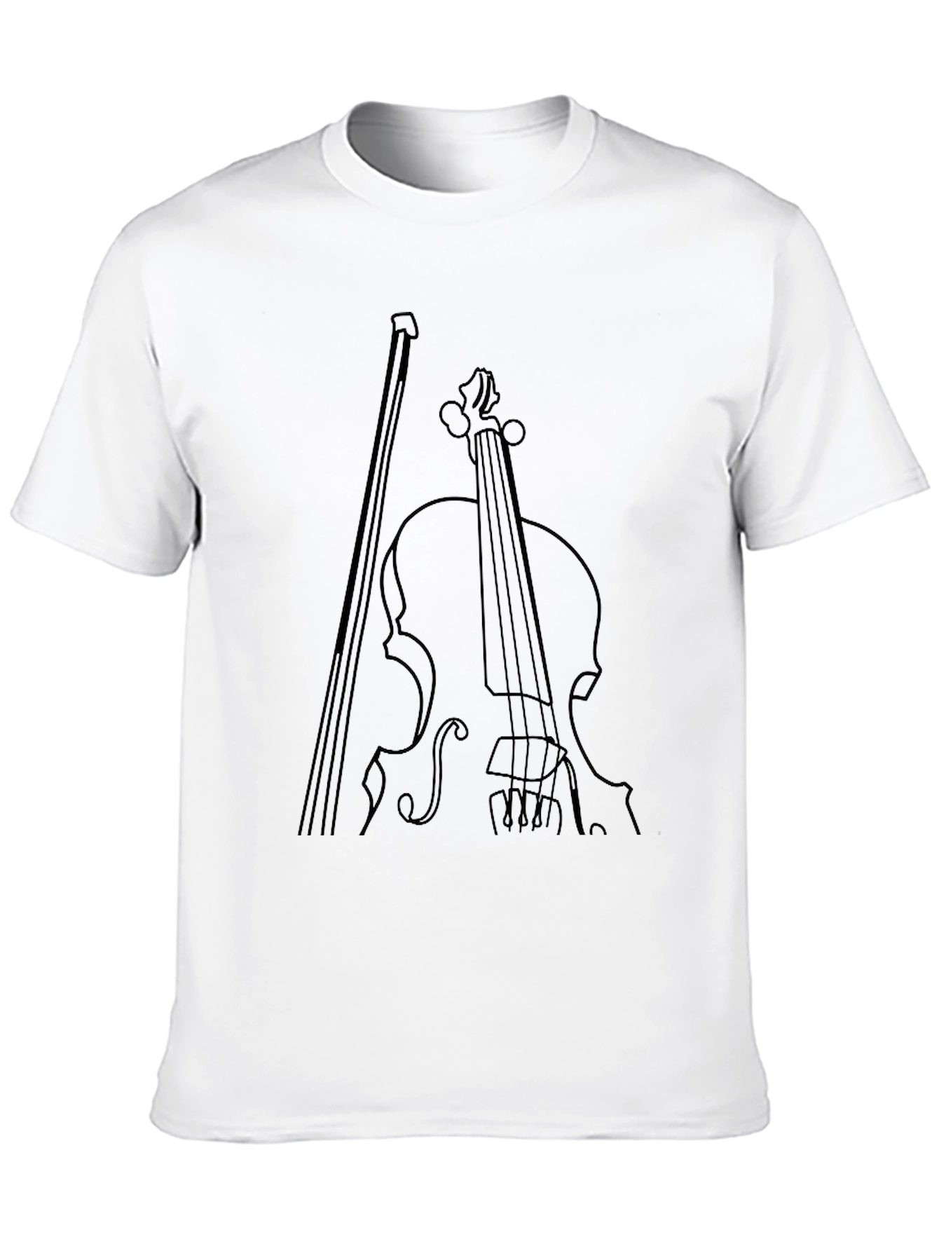 Violin Graphic Tee - Classic Instrument Print