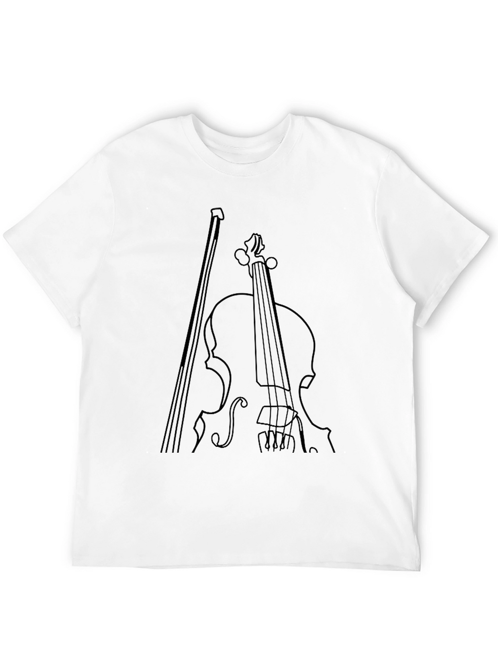 Violin Graphic Tee - Classic Instrument Print