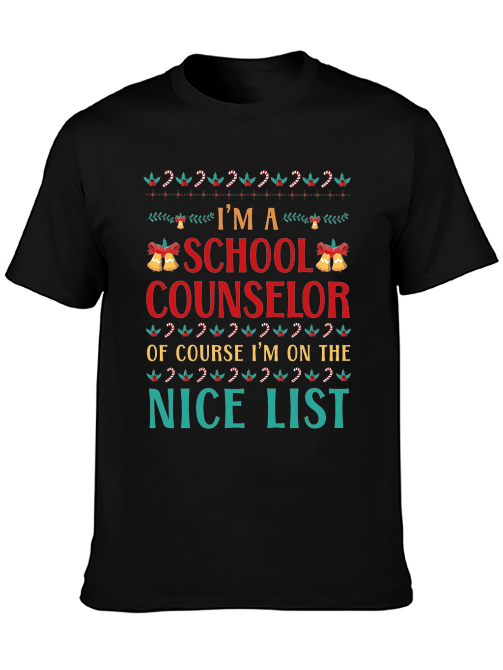 School Counselor Christmas Nice List T-Shirt