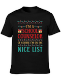 School Counselor Christmas Nice List T-Shirt