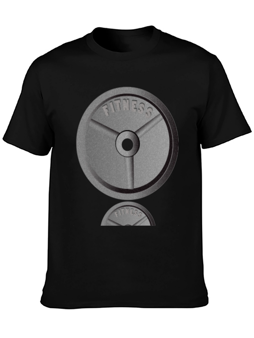 Fitness Plate Graphic Tee - Black