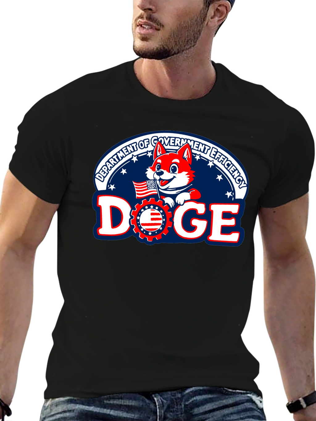 DOGE Department Government Efficiency Black T-Shirt
