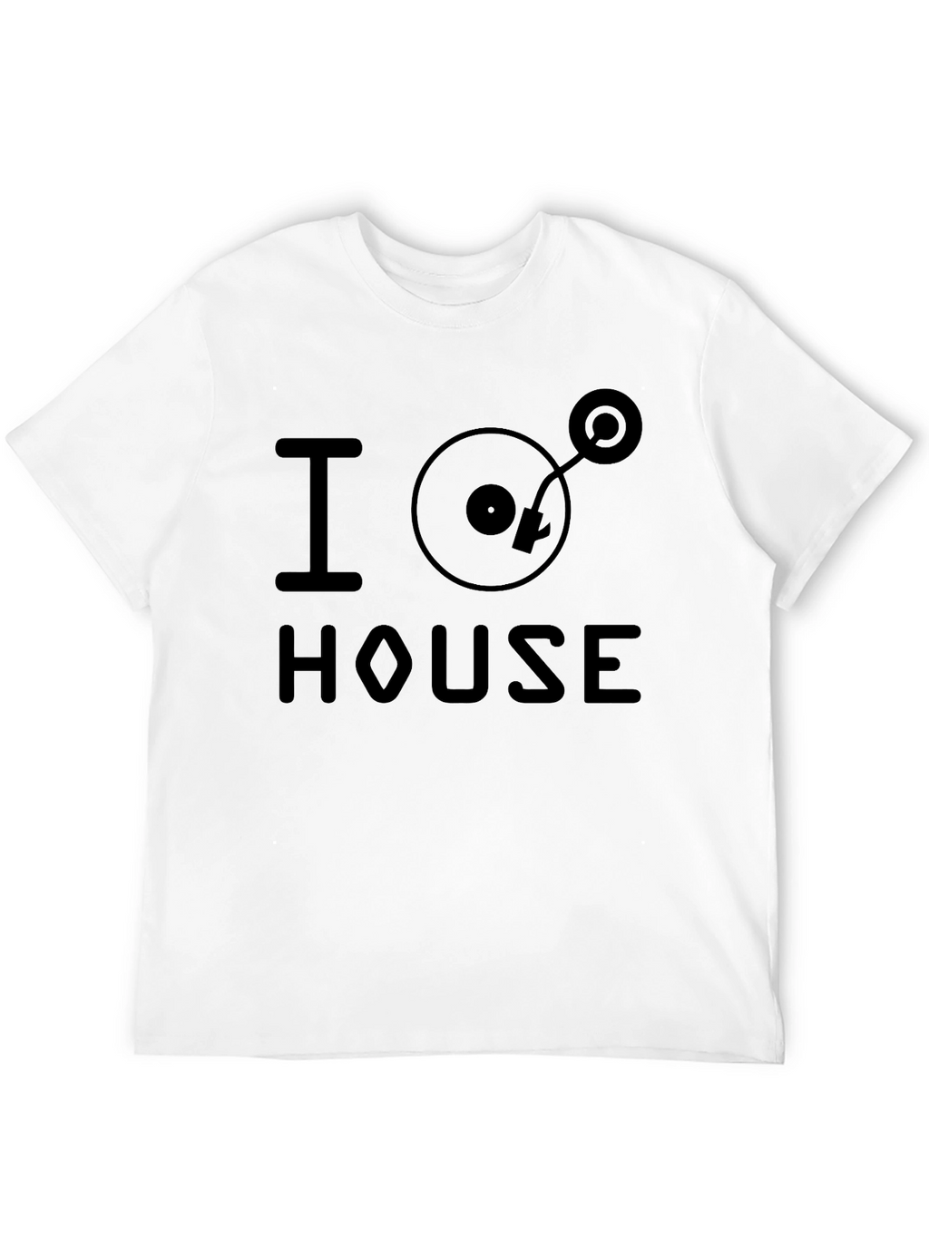 I Heart House Music Black Graphic T-Shirt