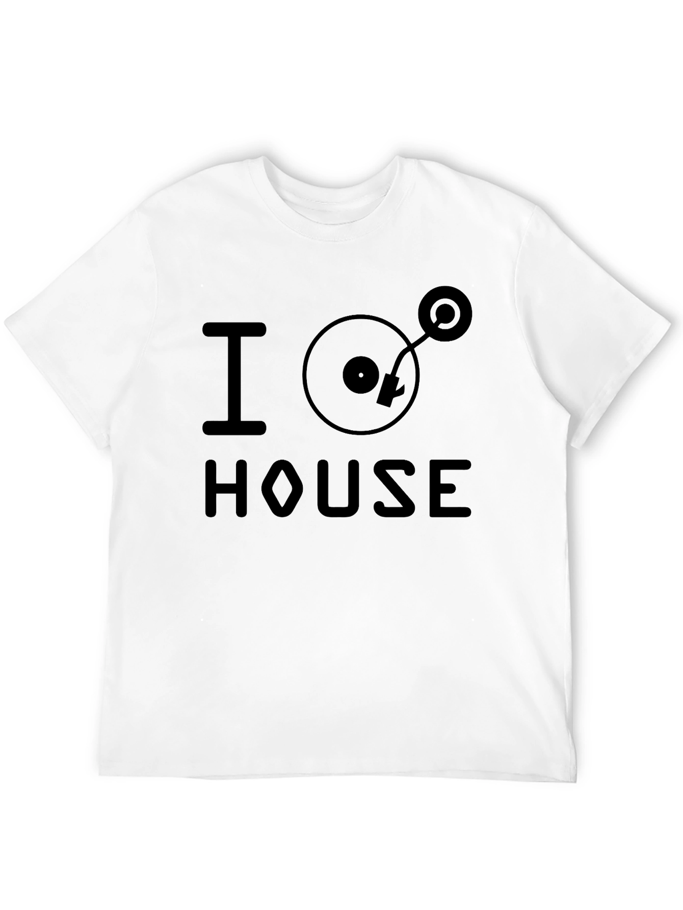 I Heart House Music Black Graphic T-Shirt