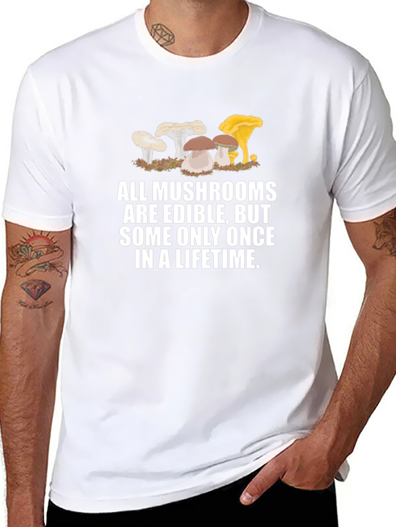 Edible Mushroom T-Shirt - Funny Graphic Tee