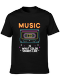 Retro Music Cassette Graphic T-Shirt