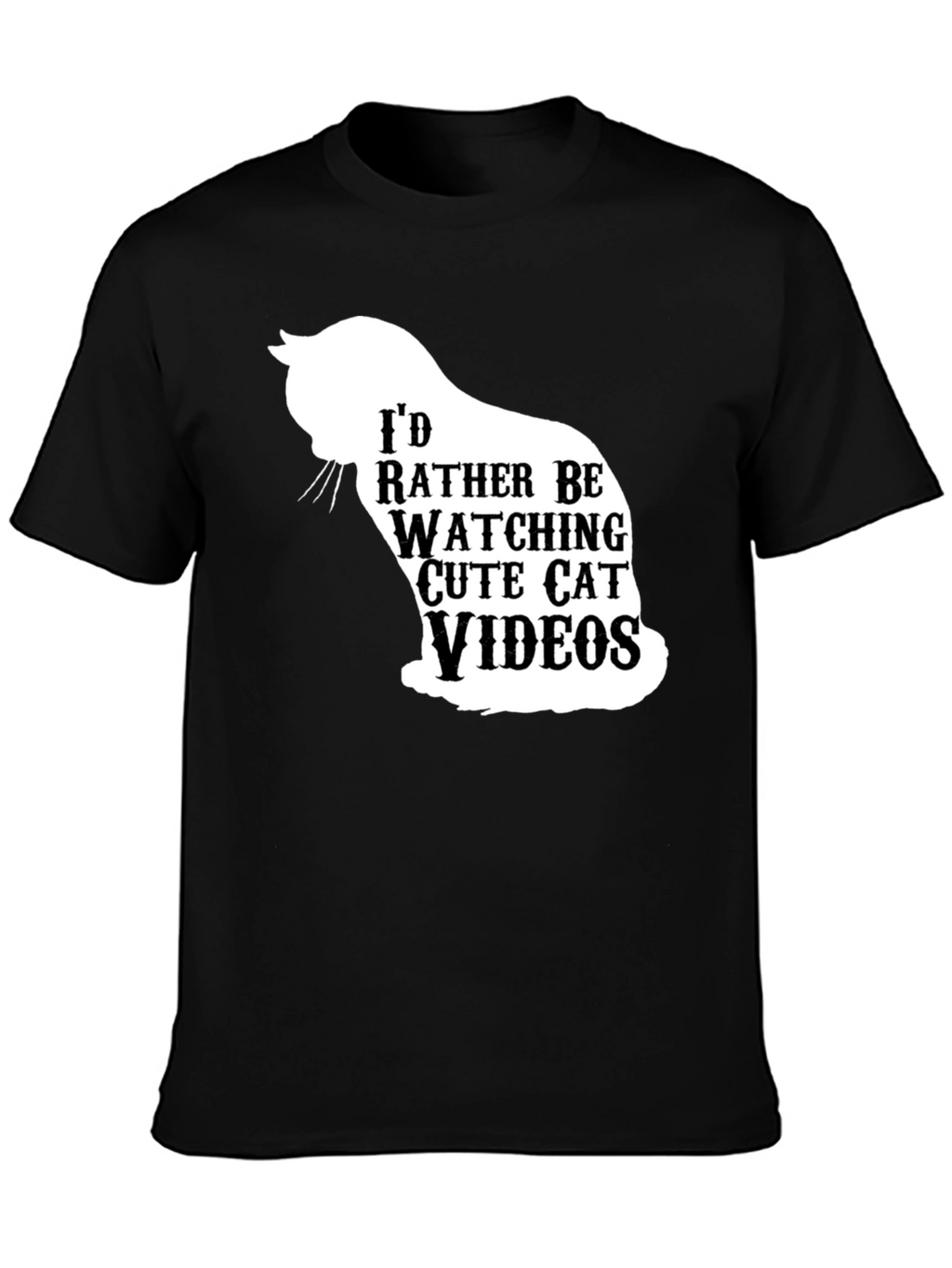 Cat Videos Graphic Tee - Soft Cotton Fun Design