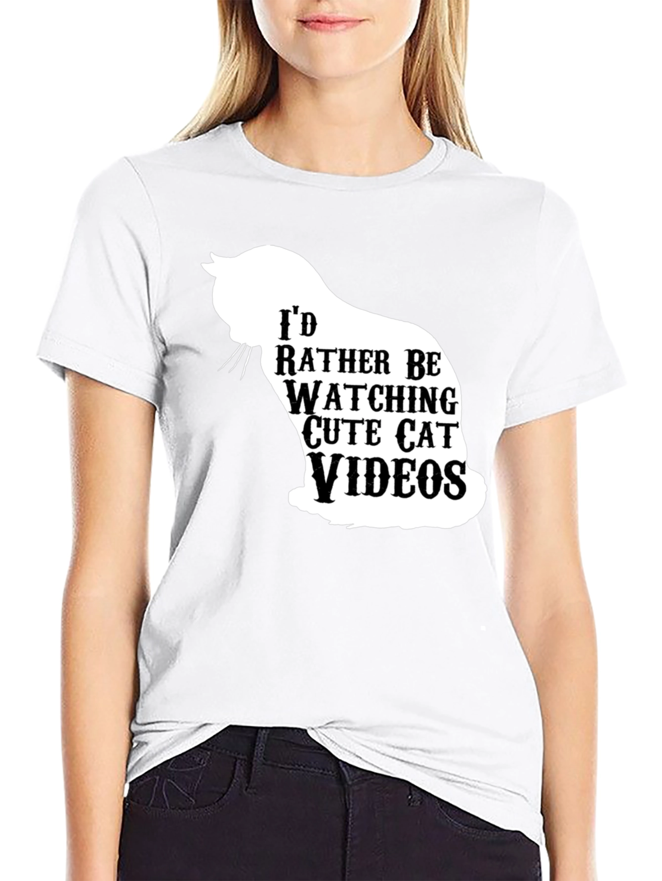 Cat Videos Graphic Tee - Soft Cotton Fun Design