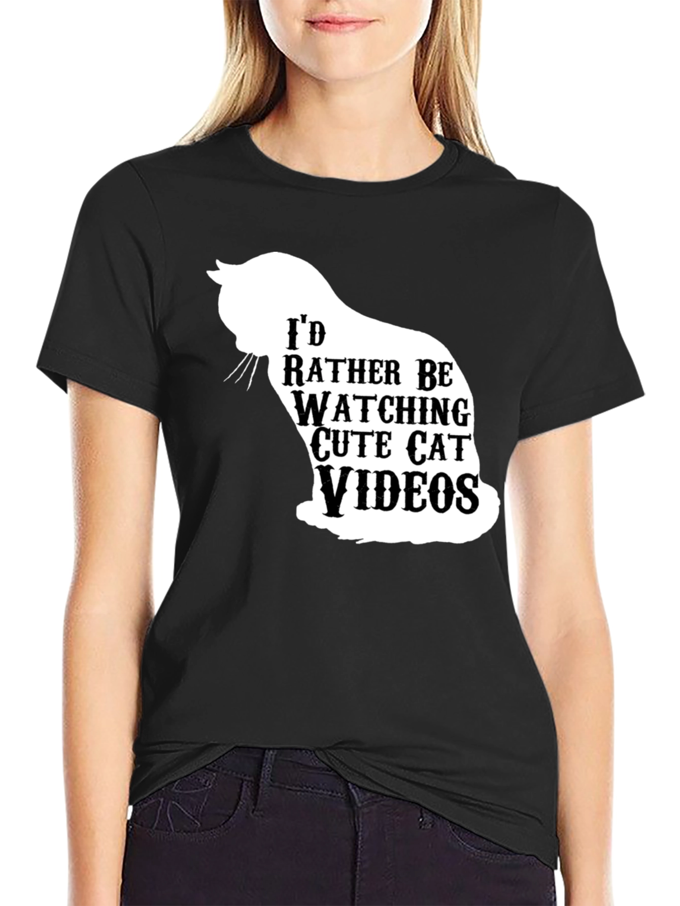Cat Videos Graphic Tee - Soft Cotton Fun Design