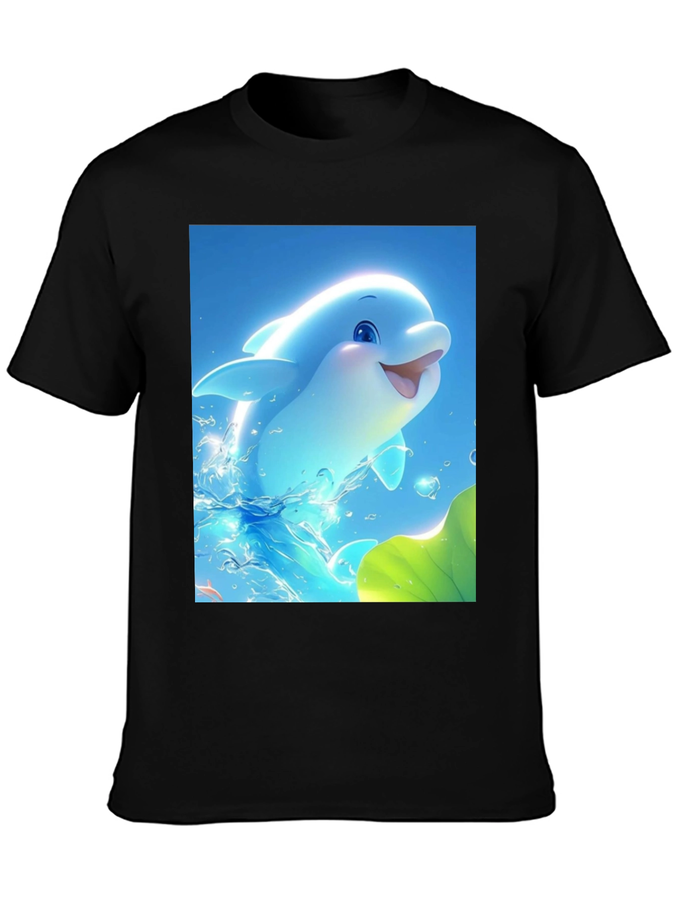 Dolphin Graphic Tee - Cool Blue Sea Life Shirt